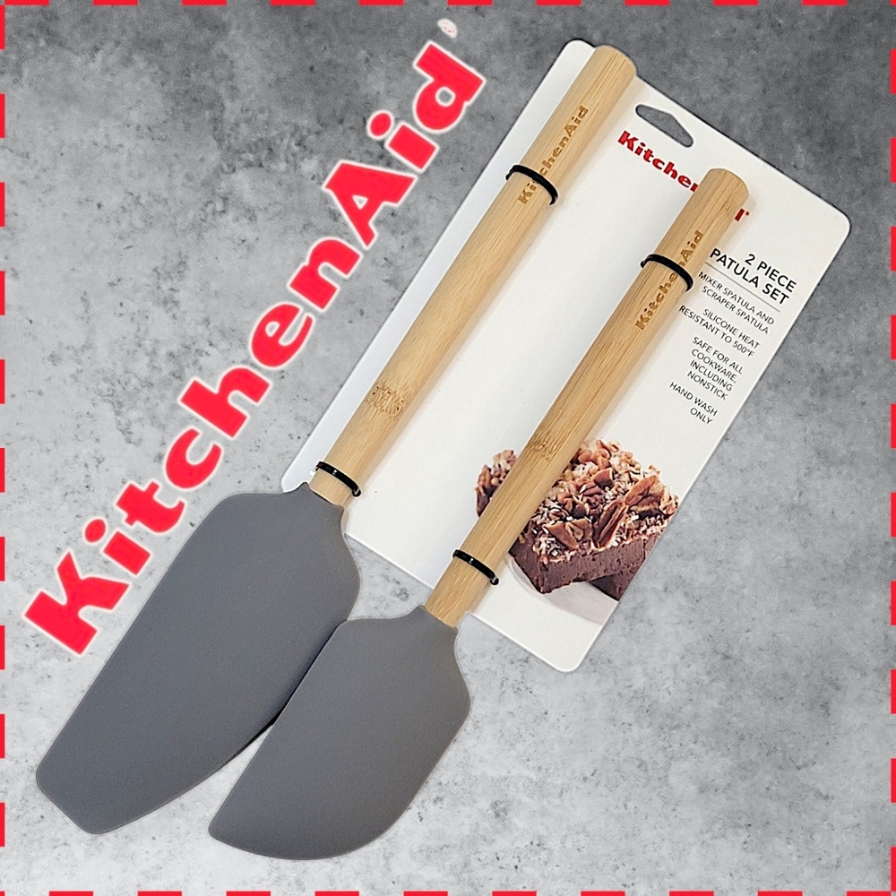 🆕️ KitchenAid Dark Gray 2 Piece Spatula Set - NWT